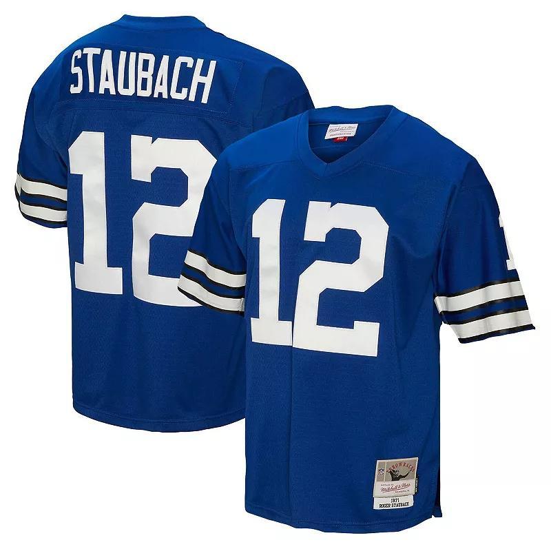 Mens Mitchell & Ness Roger Staubach Navy Dallas Cowboys Big & Tall 1971 Legacy Retired Player Jersey Product Image