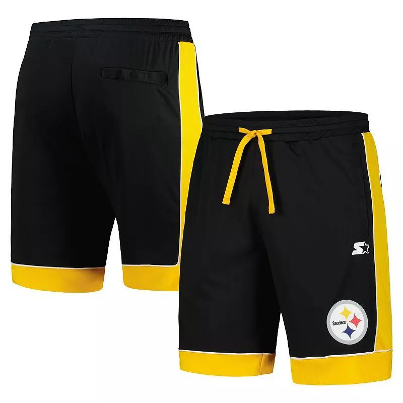 Mens Starter Black Pittsburgh Steelers Fan Favorite Fashion Shorts - Black Product Image