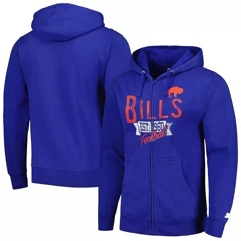 Mens Starter Royal Buffalo Bills Gridiron Classics Post Season Full-Zip Hoodie Product Image