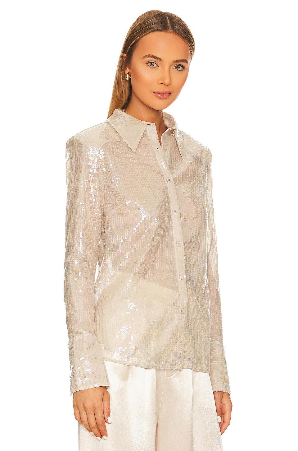 Tiffany Sequin Button Down Blouse NONchalant Label Product Image