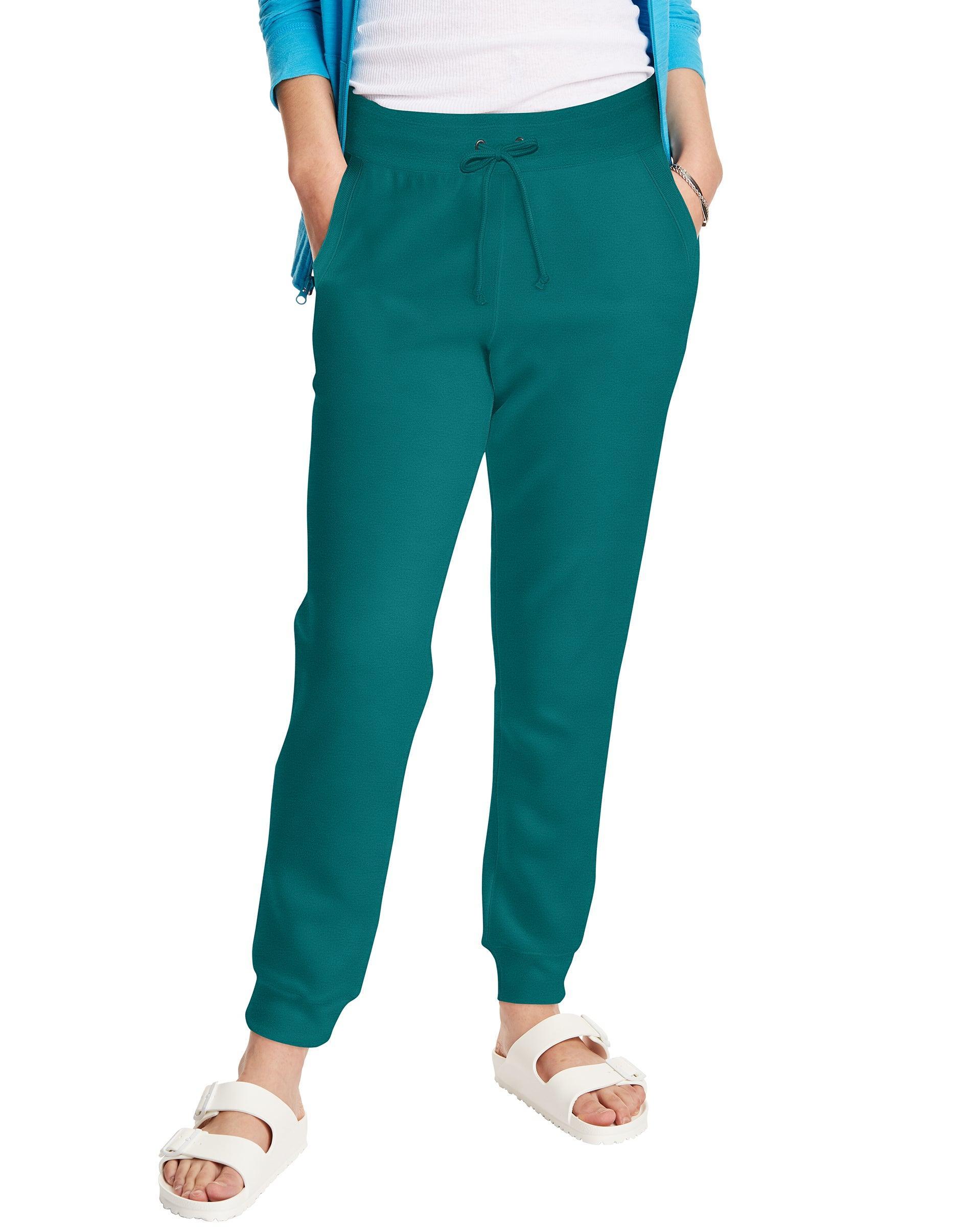 Womens Hanes French-Terry Joggers Blue Product Image