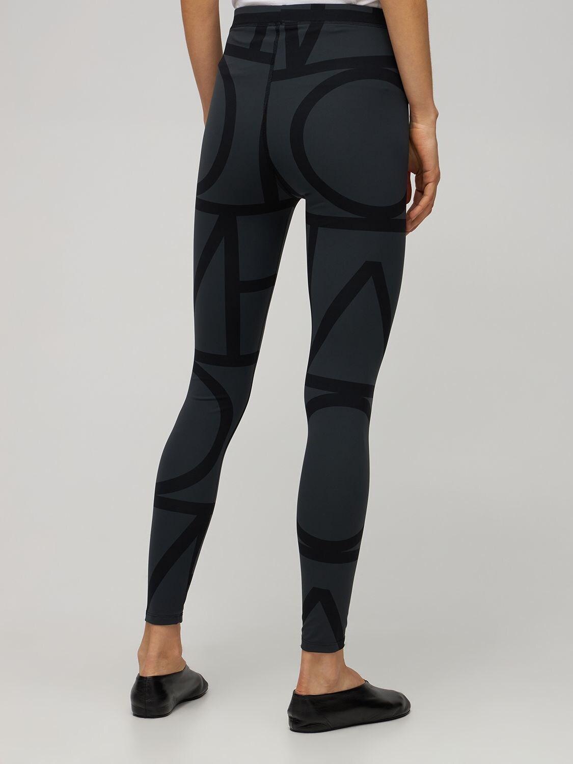 Monogram Recycled Tech Leggings In Black Product Image