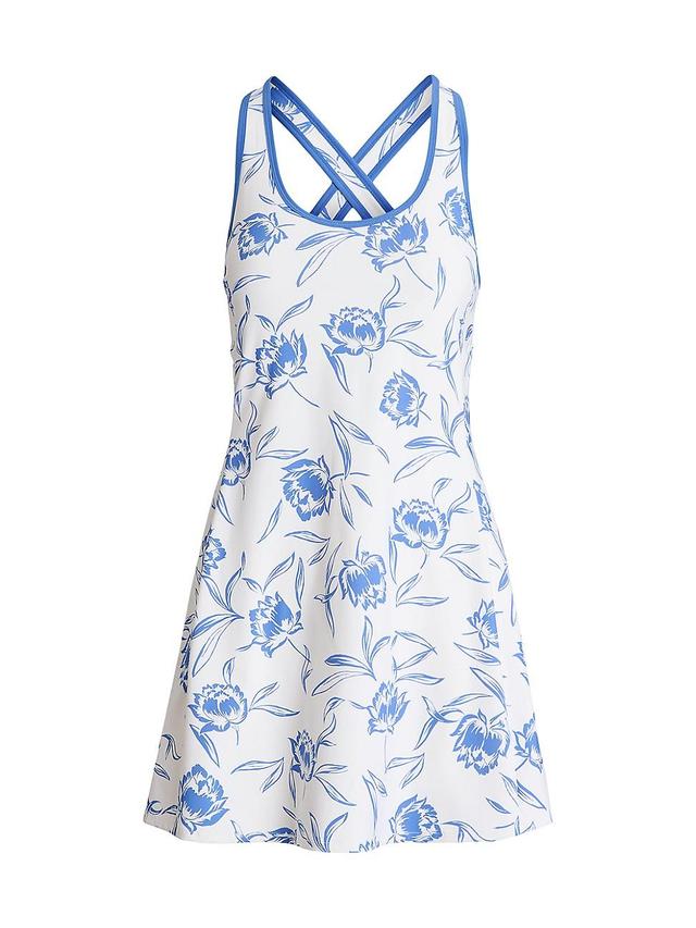 Womens Floral Stretch-Interlock Tennis Dress Product Image