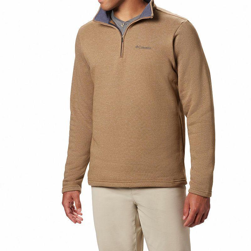 Big & Tall Columbia Great Hart Mountain Half-Zip Pullover, Mens Spice Grey Product Image