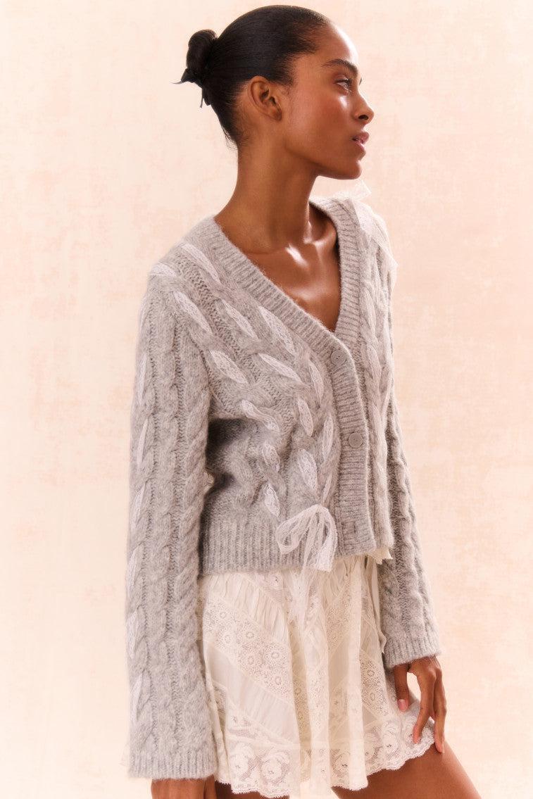 Louella Wool Knit Cardigan Product Image