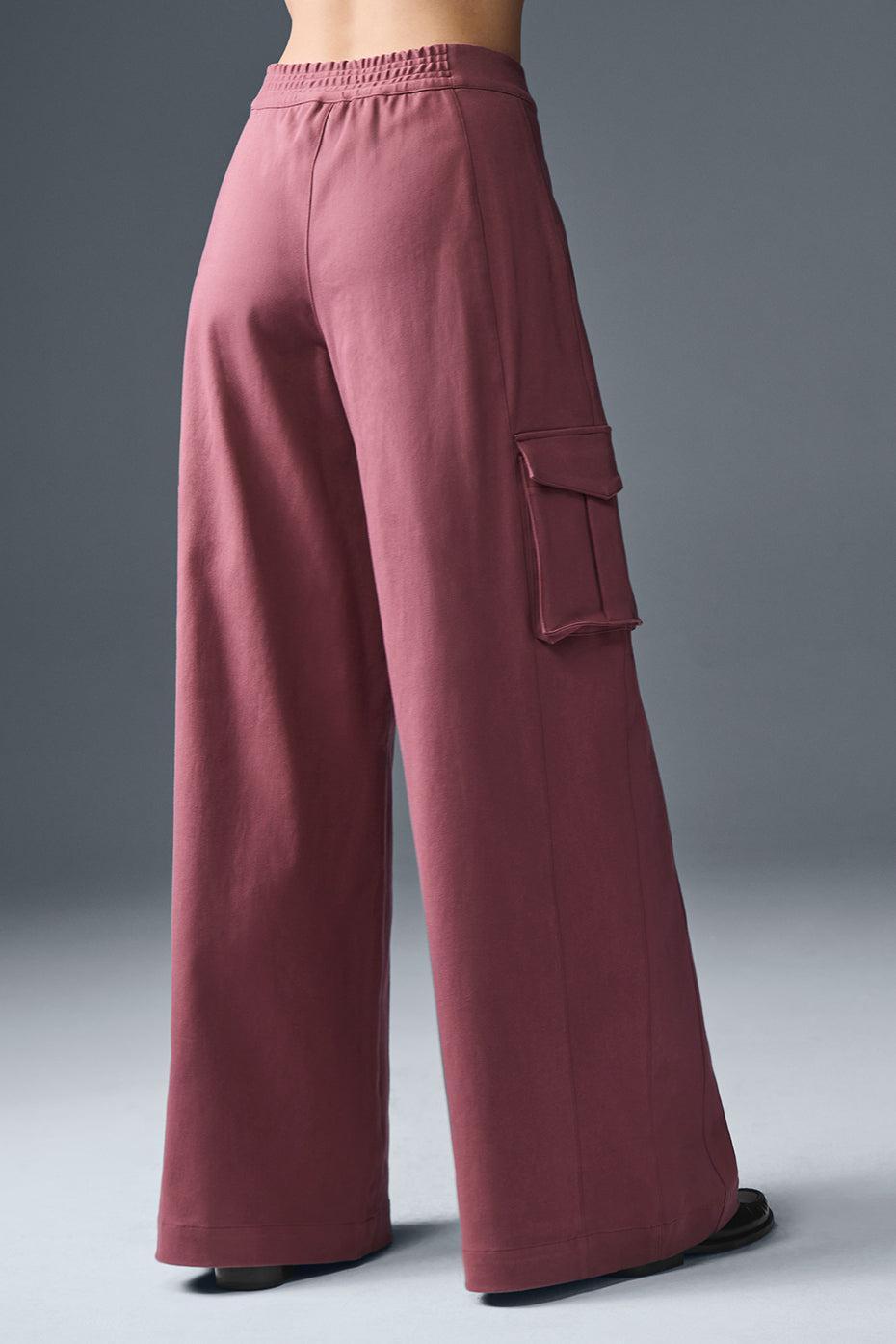 Show Off Cargo Wide Leg Trouser (Regular) - Burgundy Truffle Female Product Image