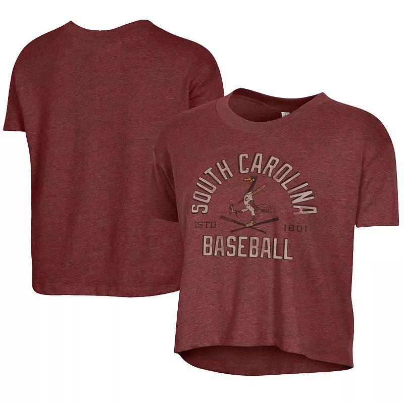 Womens Alternative Apparel Garnet South Carolina Gamecocks Baseball Headliner Cropped T-Shirt Product Image