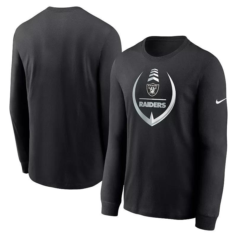 Mens Nike Black Las Vegas Raiders Icon Legend Long Sleeve Performance T-shirt Product Image