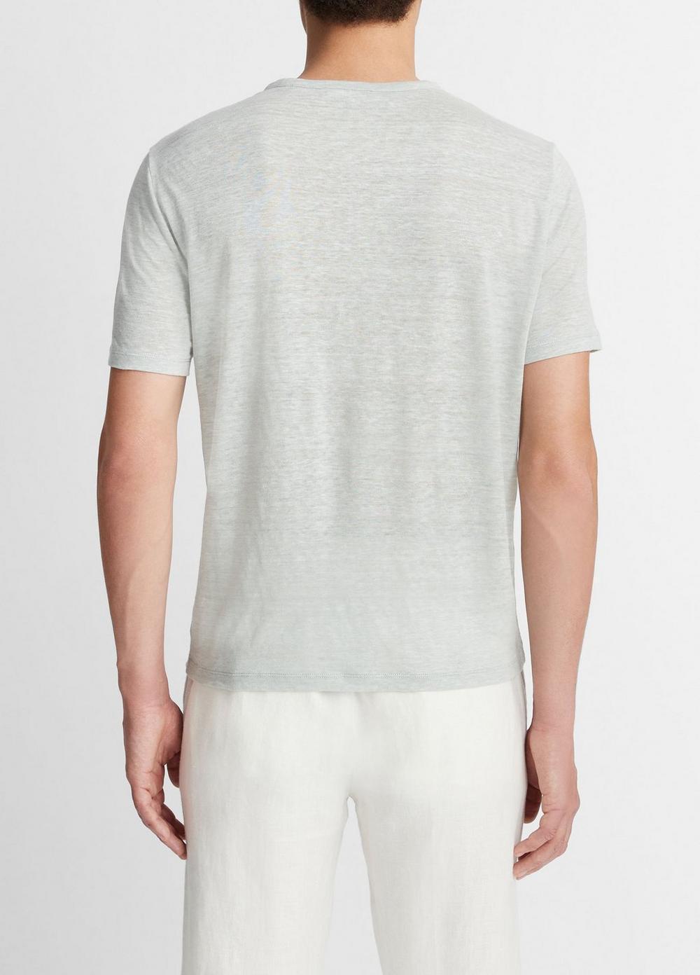 Linen Crew Neck T-Shirt Product Image