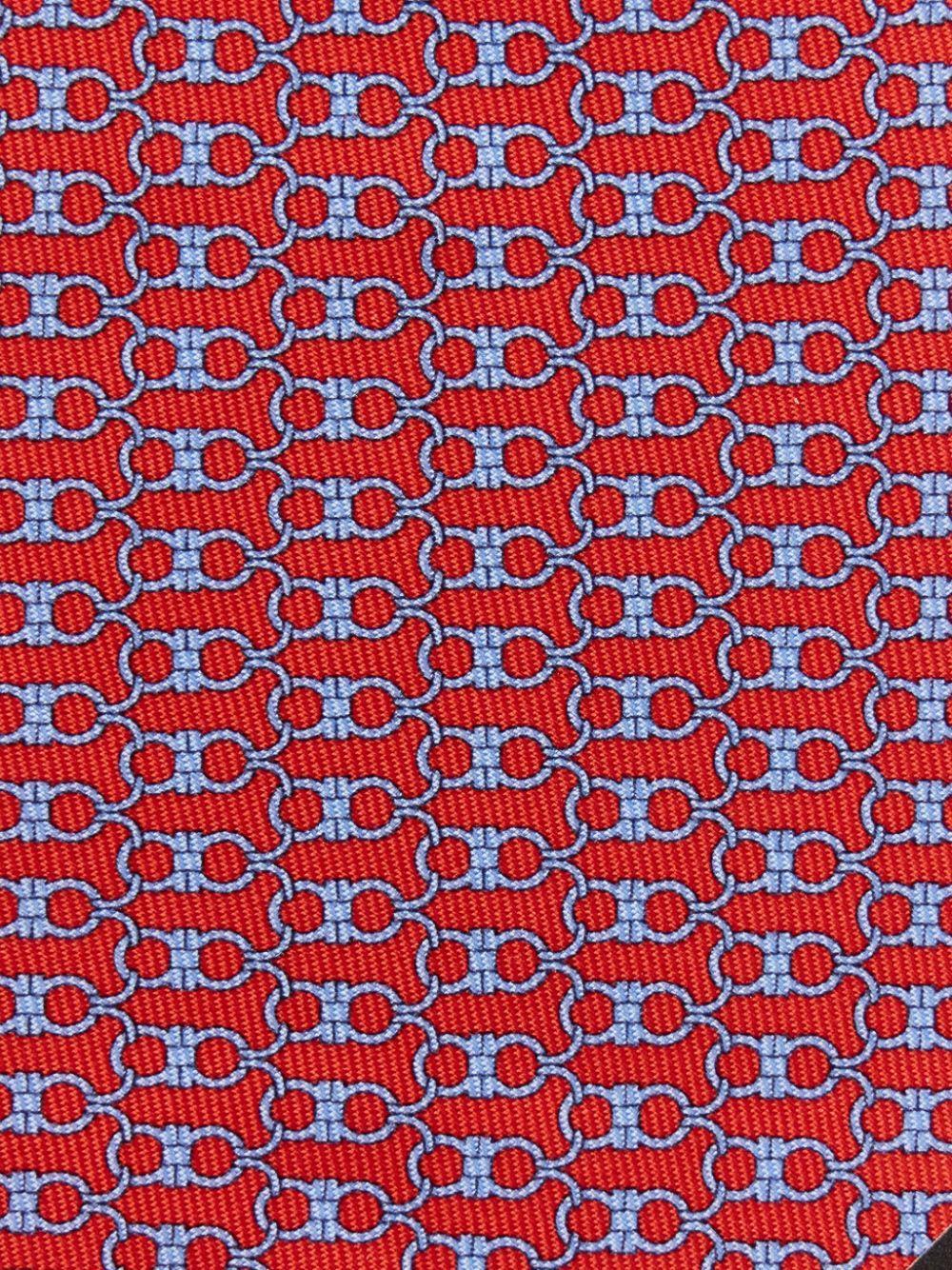 FERRAGAMO Gancini Print Tie In Red Product Image