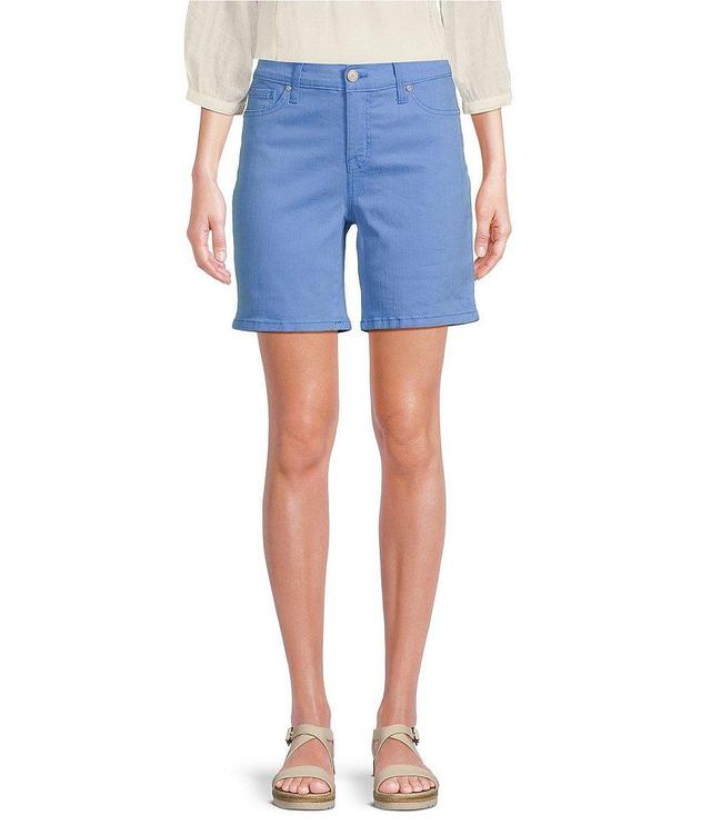 Code Bleu Chelsea High Rise 5 Pocket Stretch Denim Shorts Product Image