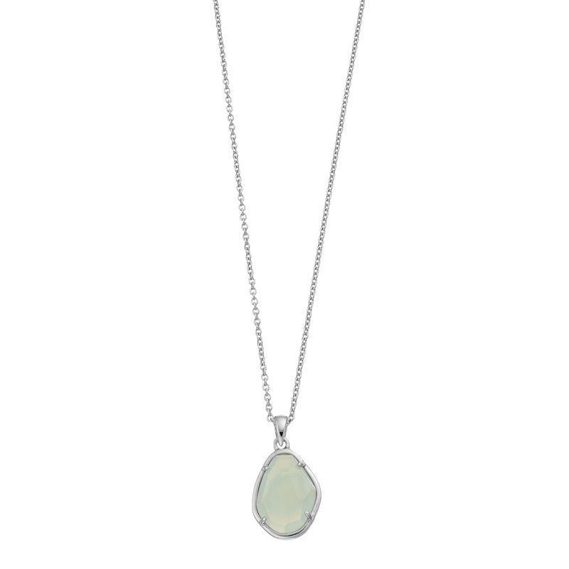 SIRI USA by TJM Sterling Silver Apple Chalcedony Pendant Necklace, Womens Product Image