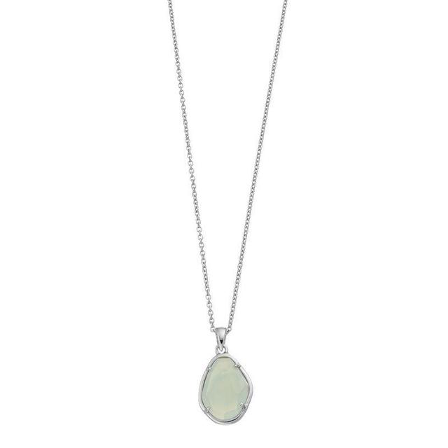 SIRI USA by TJM Sterling Silver Apple Chalcedony Pendant Necklace, Womens Product Image