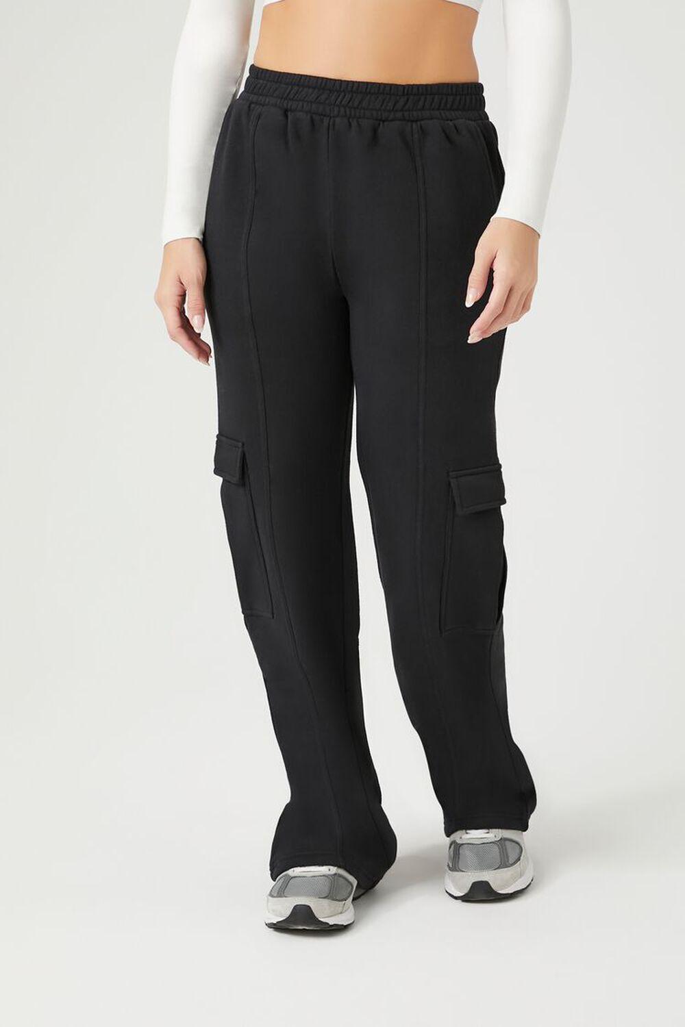 Fleece Cargo Straight-Leg Pants | Forever 21 Product Image