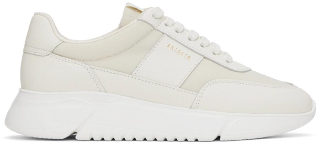 AXEL ARIGATO Genesis Vintage Runner Leather Sneakers In Beige,white Product Image