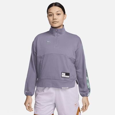 Nike Swoosh Fly Women's Dri-FIT Oversized 1/4-Zip French Terry Basketball Top Product Image