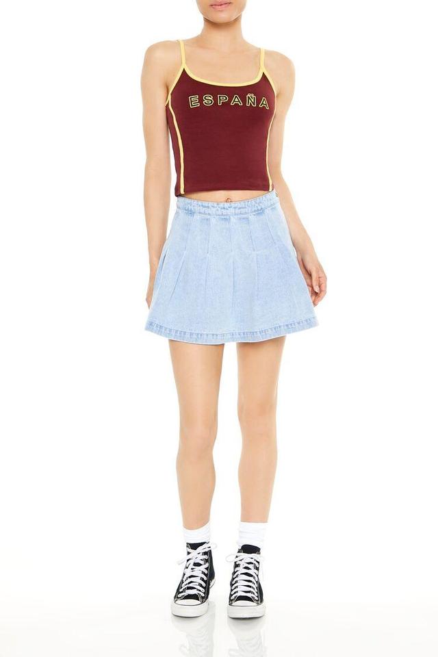 Bratz x F21 Pleated Denim Mini Skirt | Forever 21 Product Image