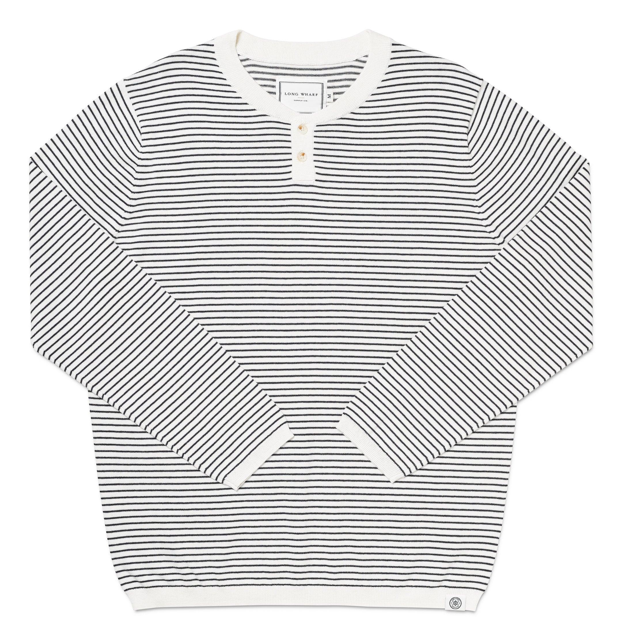 SeaWell™ Striped Knit Henley Male Product Image