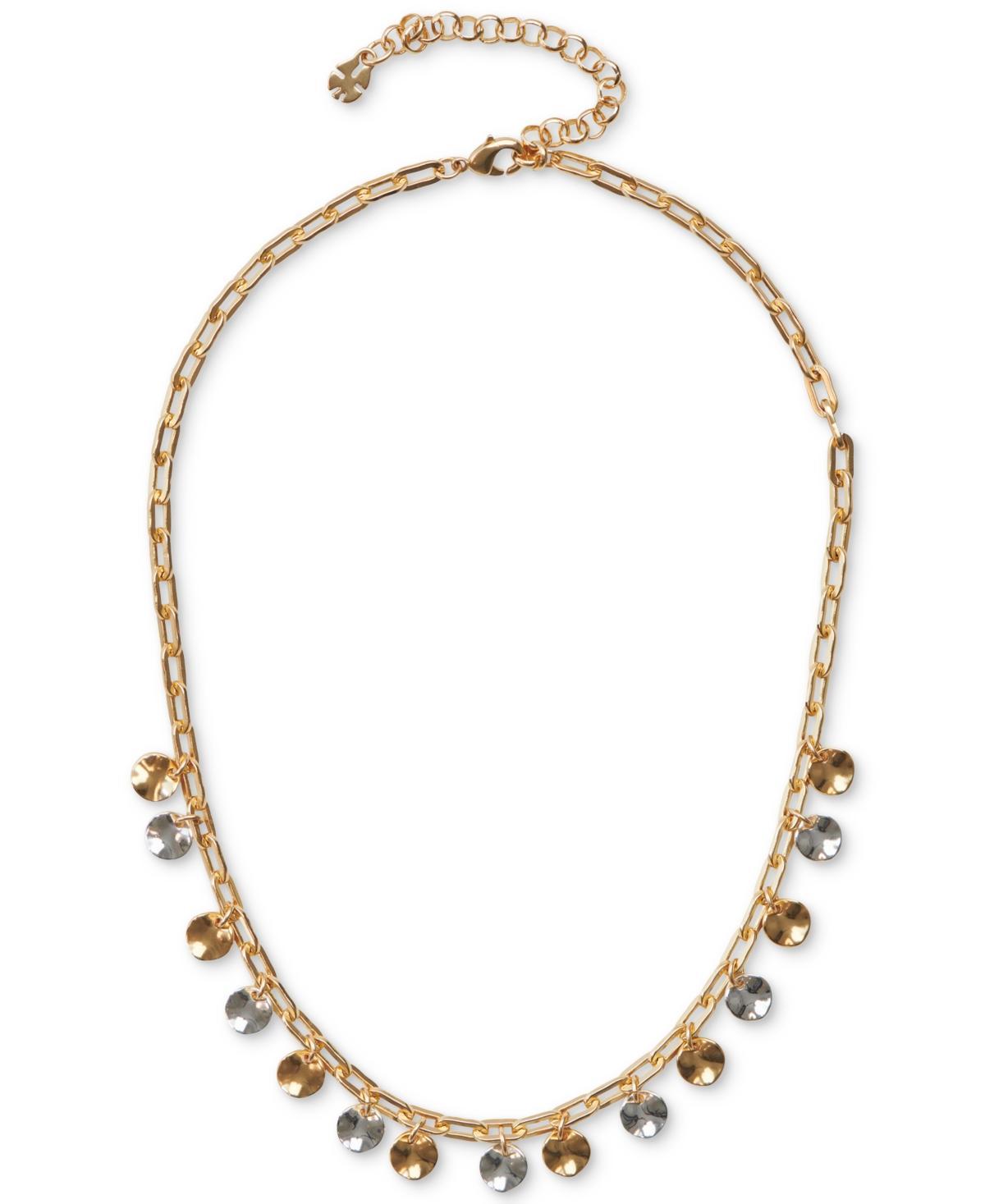 Lucky Brand Two Tone Charm Chain Collar Necklace Product Image