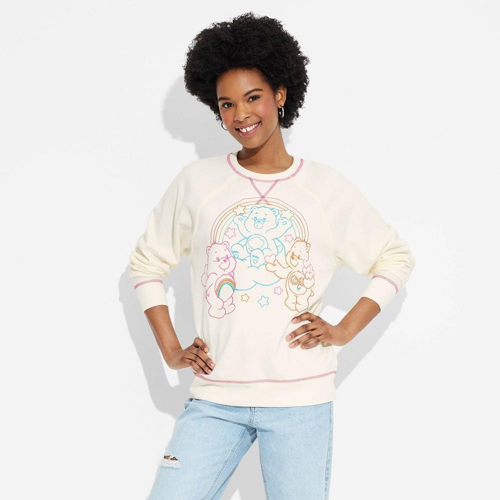 Womens Care Bears Graphic Sweatshirt - Off-White Product Image