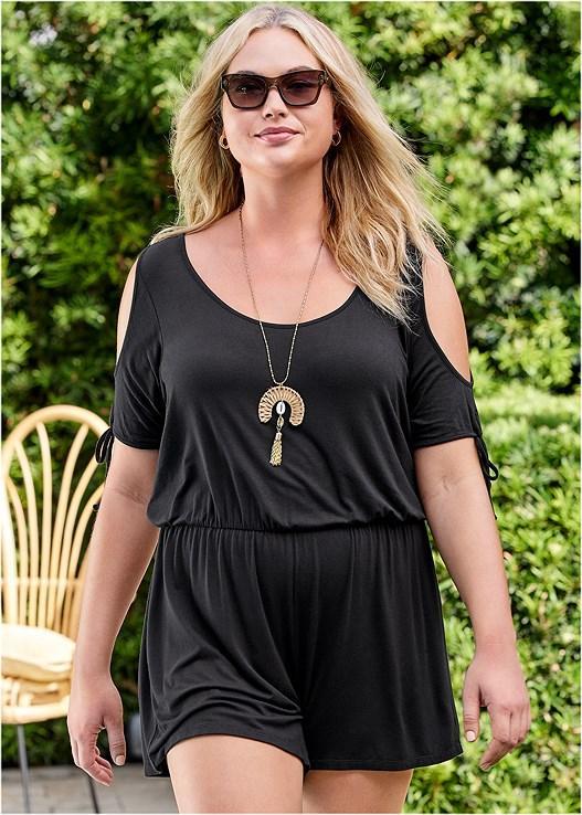 Cold Shoulder Romper Product Image