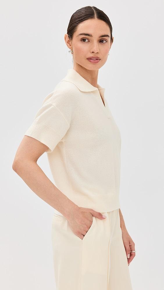 Sablyn Cashmere Mirabelle Relaxed Short Sleeve Polo | Shopbop Product Image