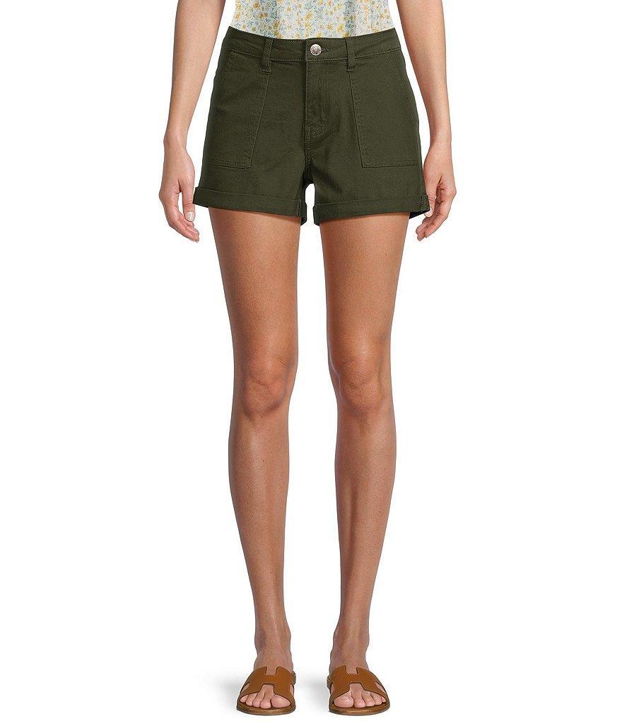 YMI Jeanswear Mid Rise Rolled-Cuff Shorts Product Image