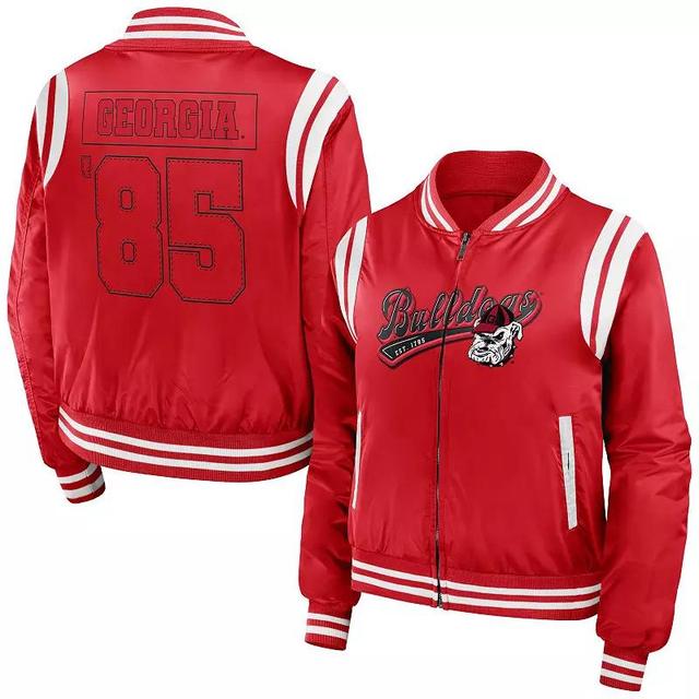 Womens WEAR by Erin Andrews Georgia Bulldogs Football Bomber Full-Zip Jacket Product Image