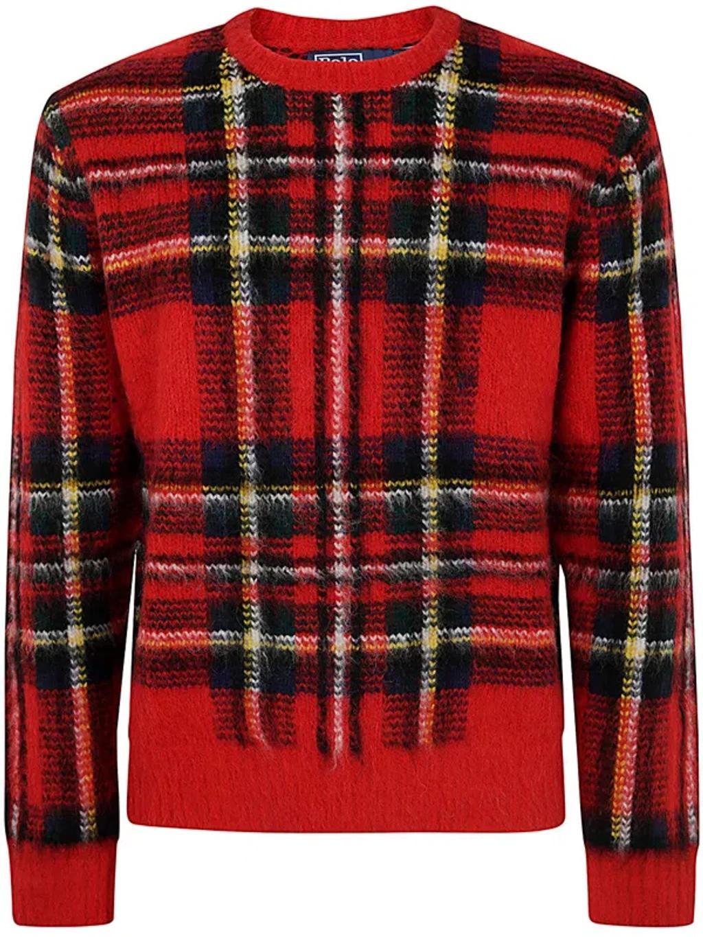 POLO RALPH LAUREN Long Sleeves Pullover Plaid In Red Product Image