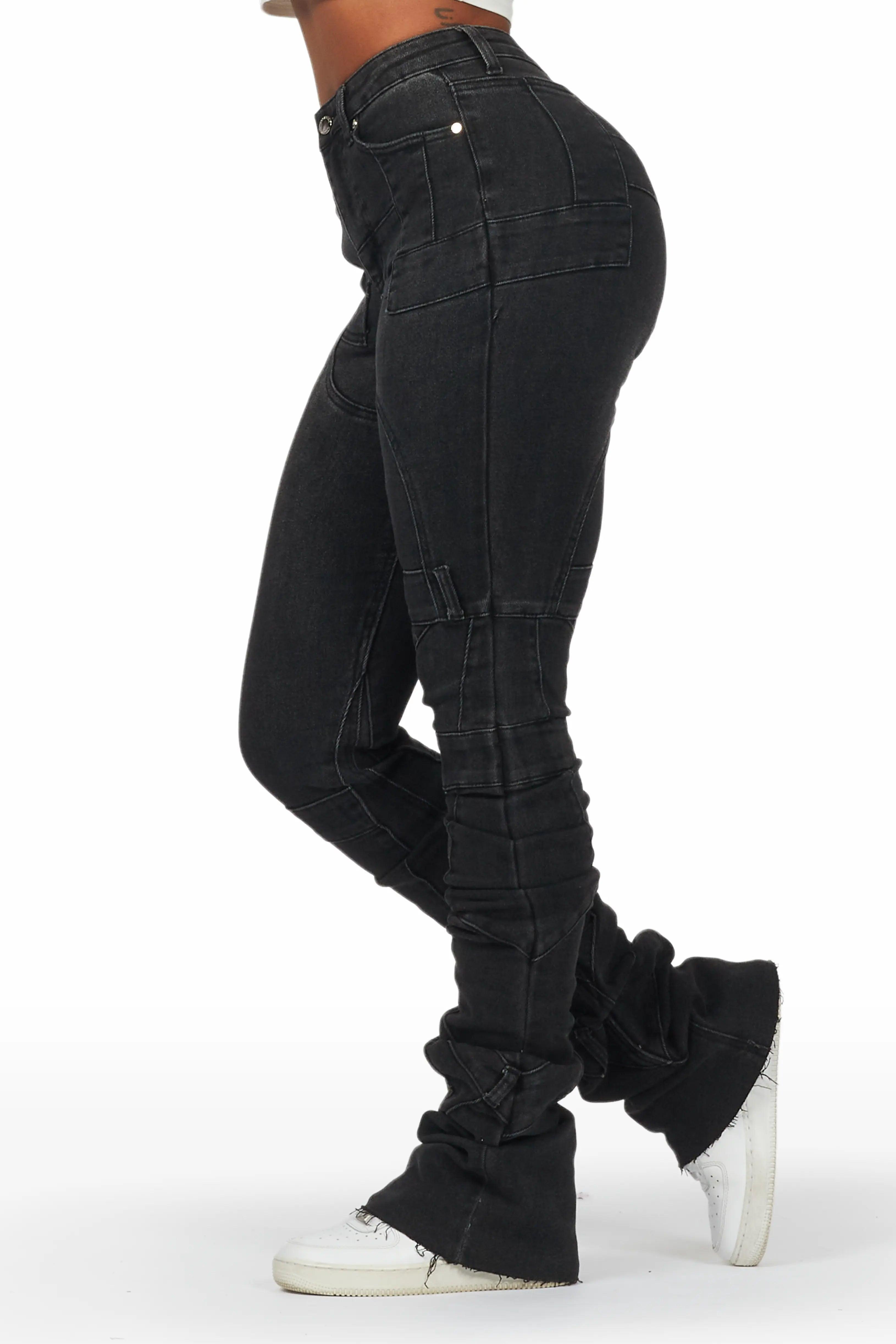 Wynter Black Super Stacked Jean Female Product Image