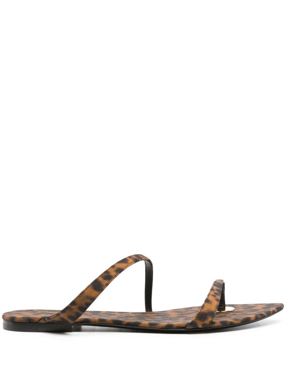 Tanger Open Toe Slides In Brown Product Image