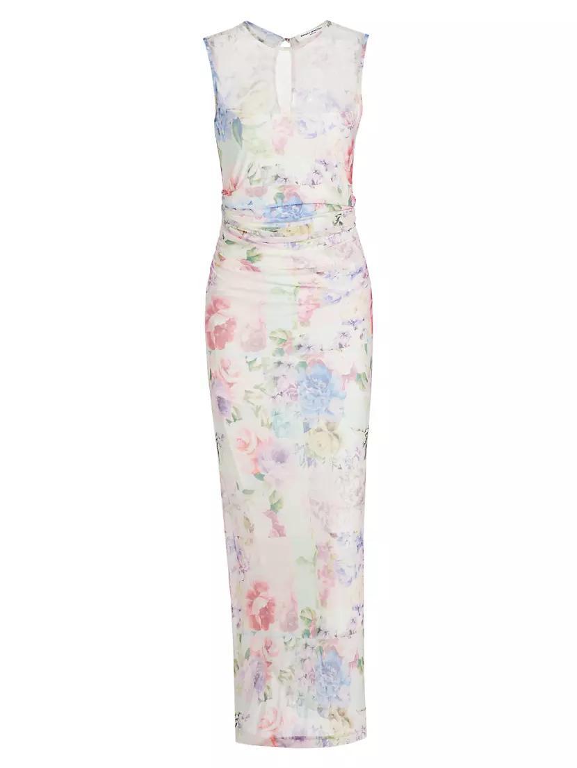 Lyle Floral Ruched Midi-Dress Product Image