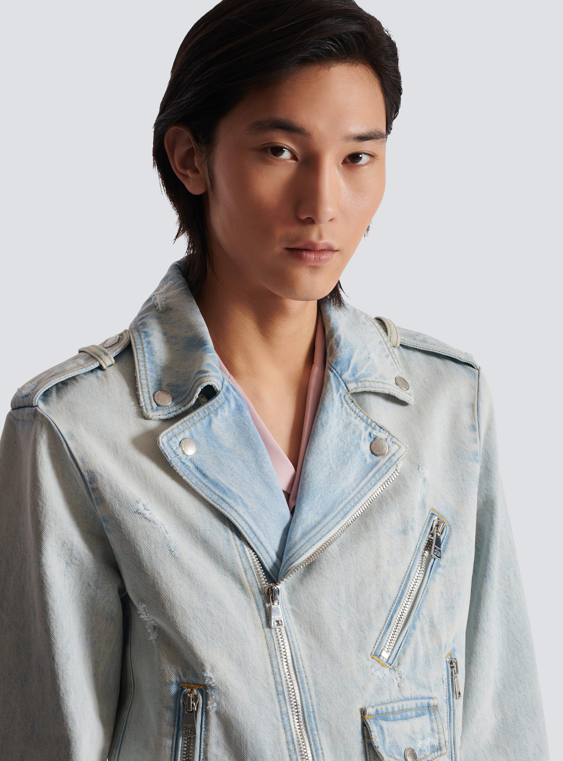 Denim biker jacket Product Image