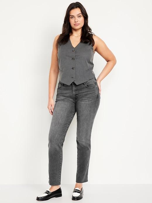 High-Waisted Vintage Slim Jeans Product Image