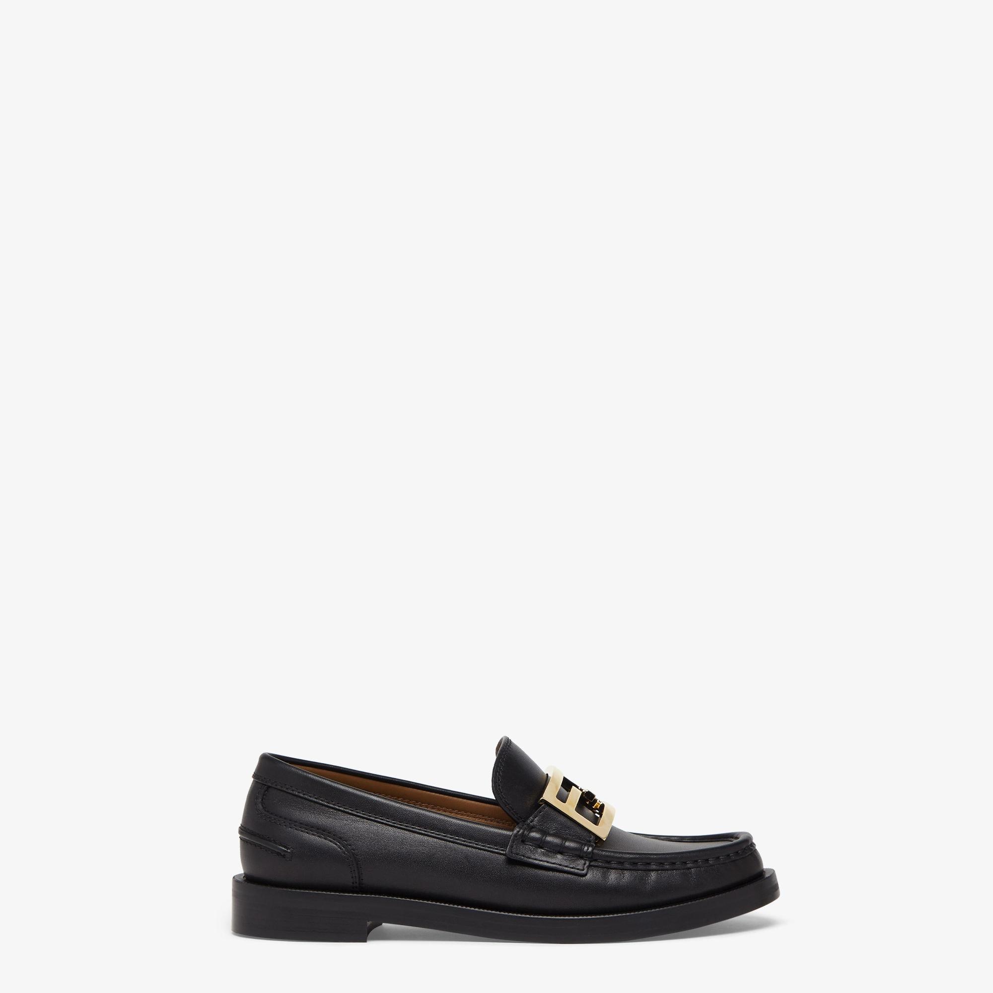 BaguetteBlack leather loafers Product Image