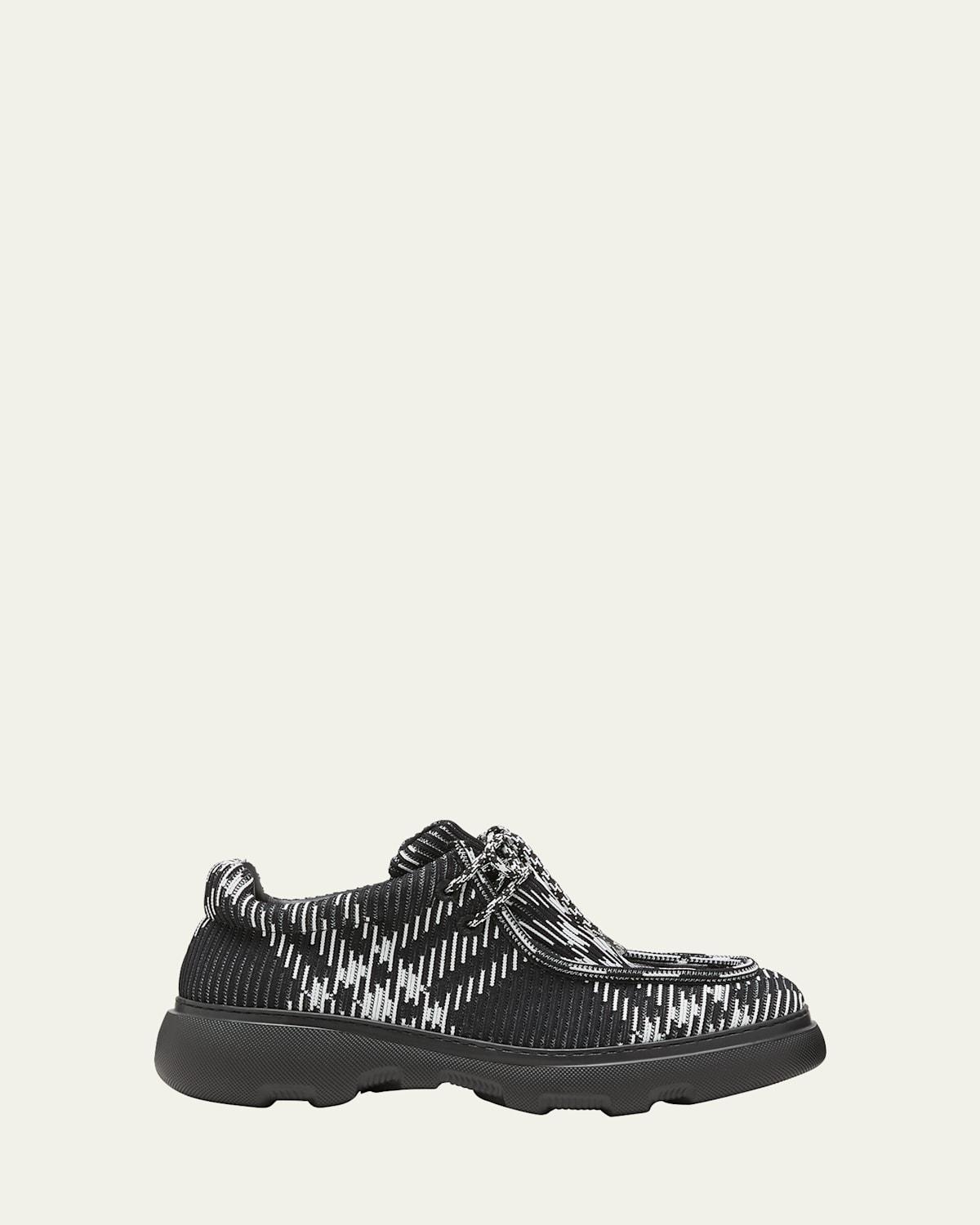 Mens Check Woven Creeper Shoes Product Image