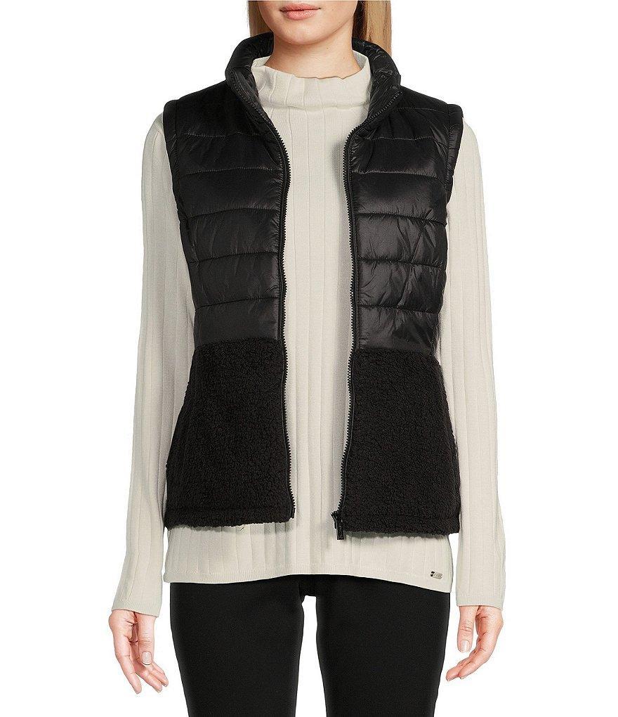 Calvin Klein Sherpa Trim High Neck Vest Product Image