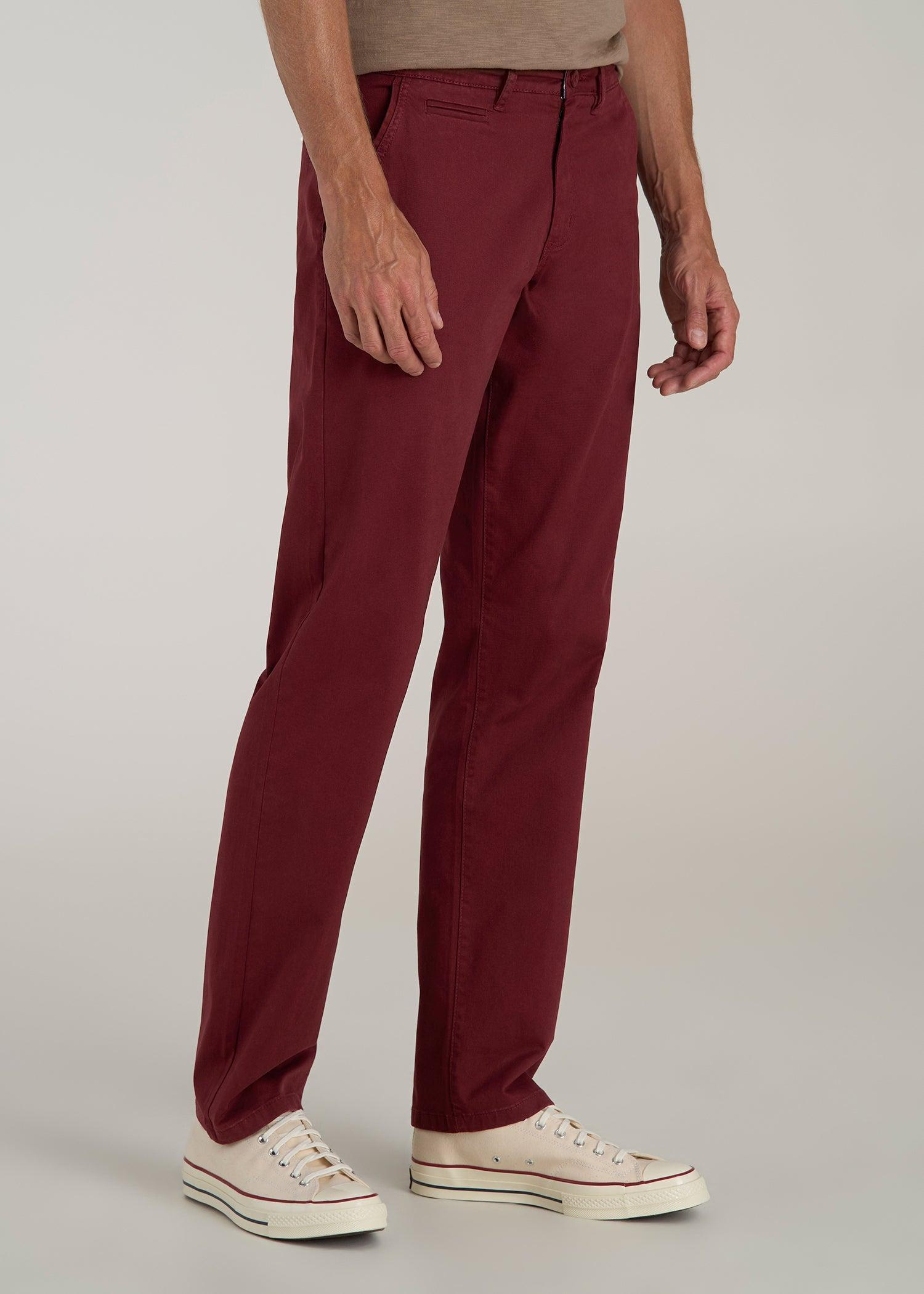 J1 STRAIGHT Leg Chinos in Red Ochre - Pants for Tall Men Male Product Image