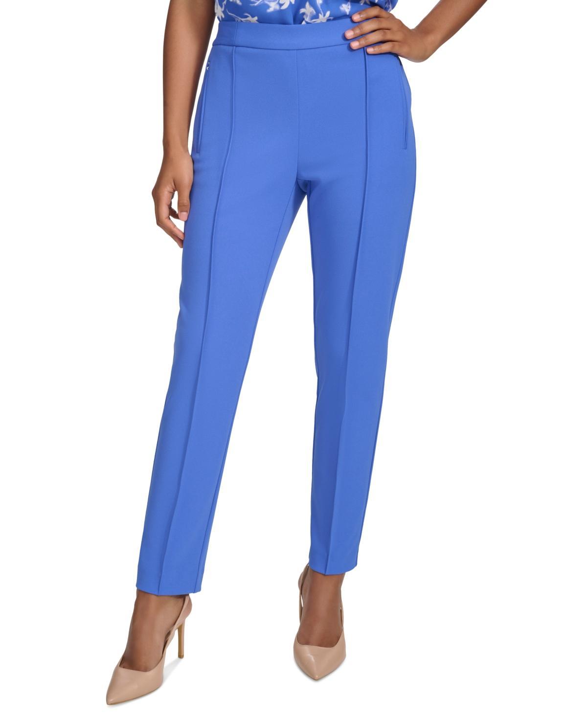 Calvin Klein Womens Seam-Front Pull-On Pants Product Image