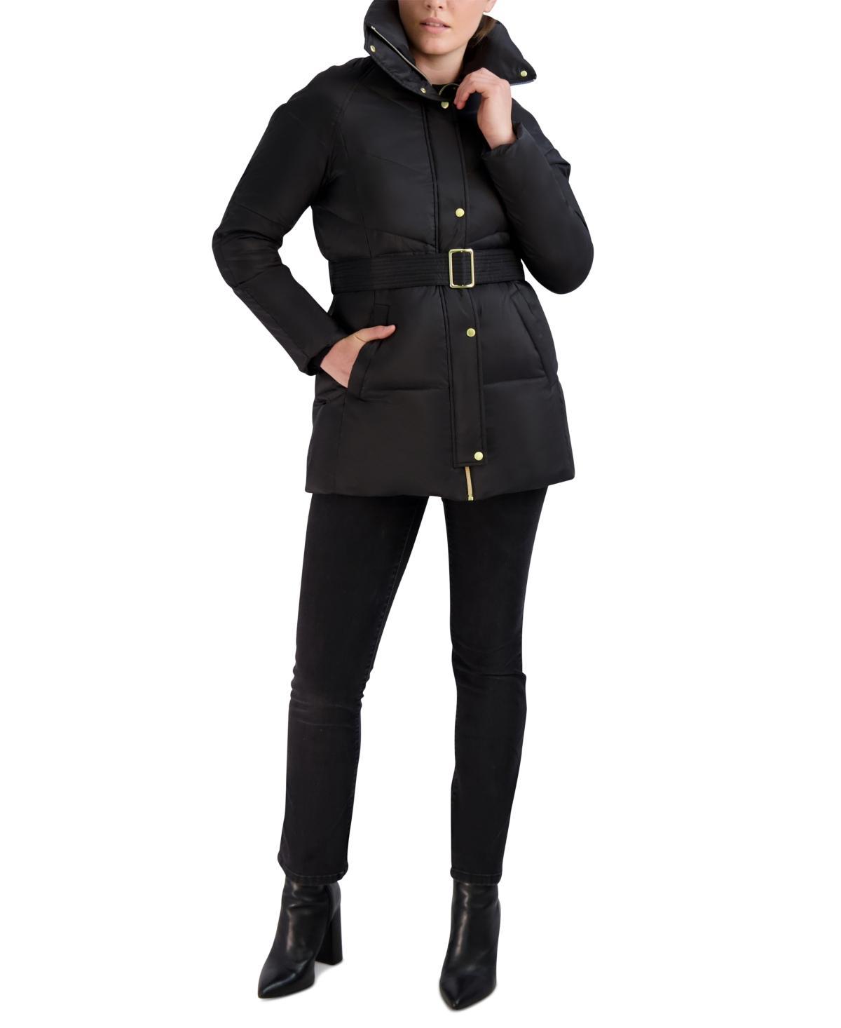 Cole Haan Womens Belted Pillow-Collar Puffer Coat Product Image