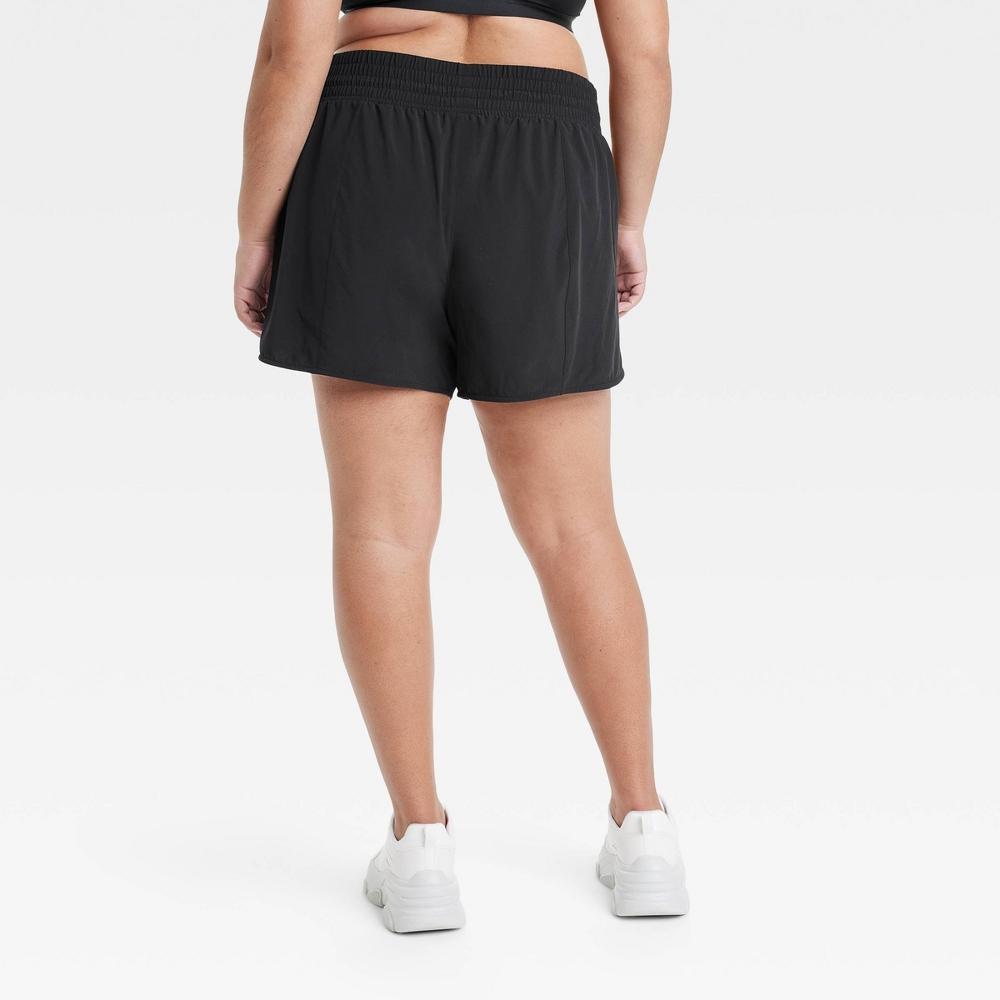 Womens Flex Woven High-Rise Shorts 3 - All In Motion Black 4X Product Image