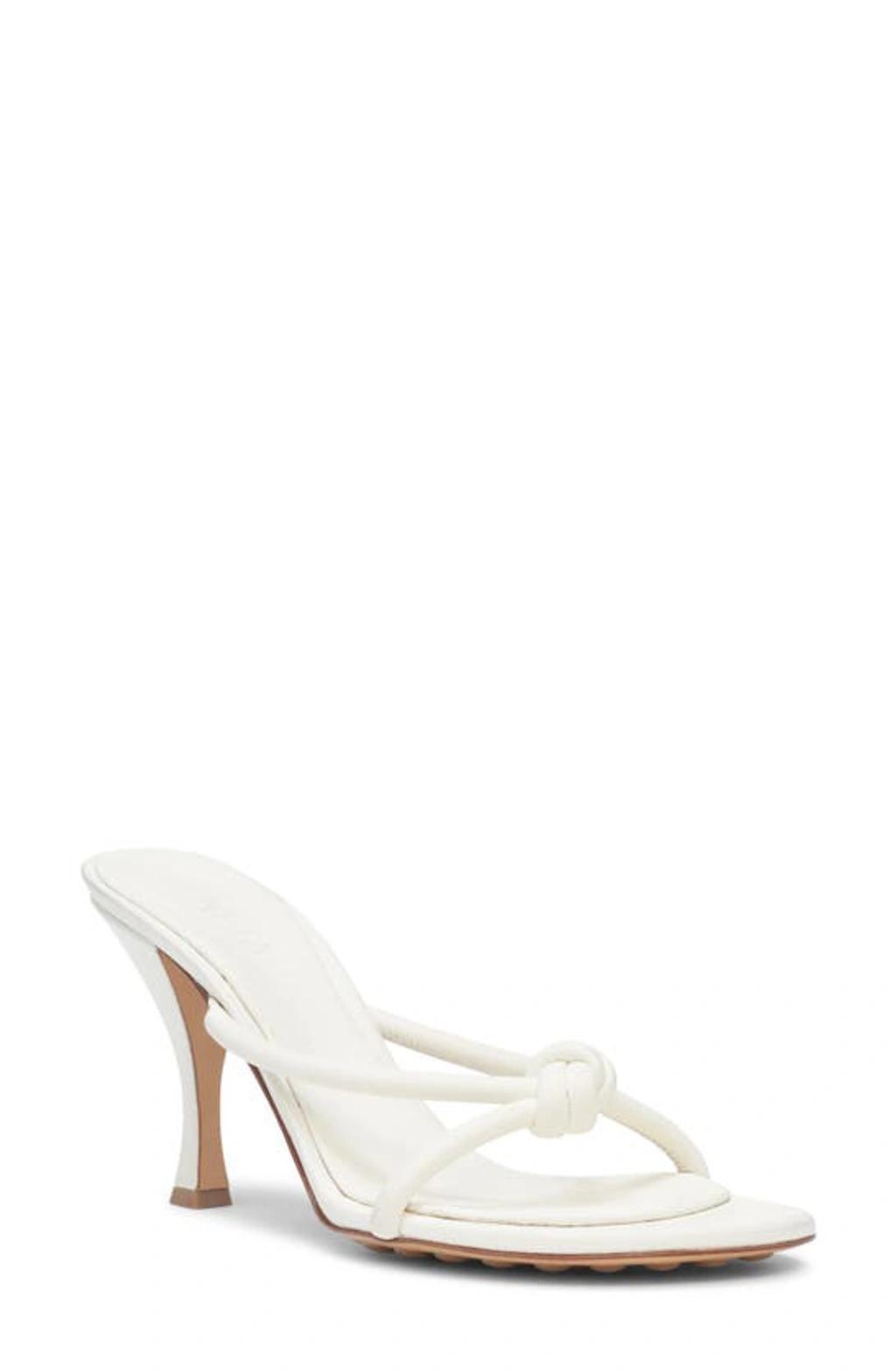 BOTTEGA VENETA Blink Leather Sandals In White Product Image