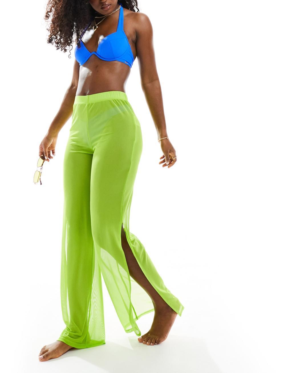 Threadbare beach pants in lime green Product Image