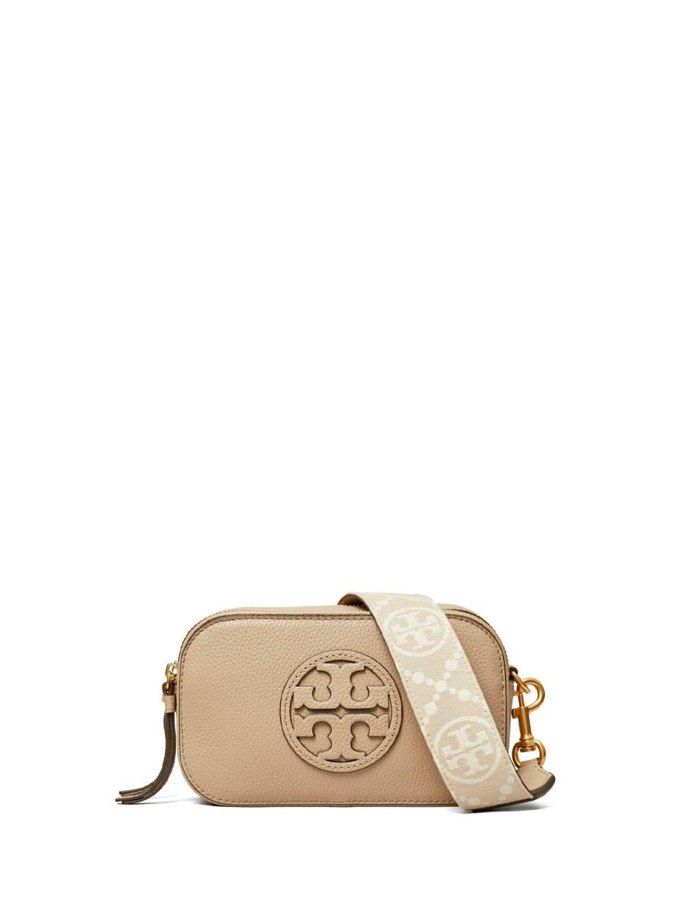 TORY BURCH `miller` Mini Crossbody Bag In Beige Product Image