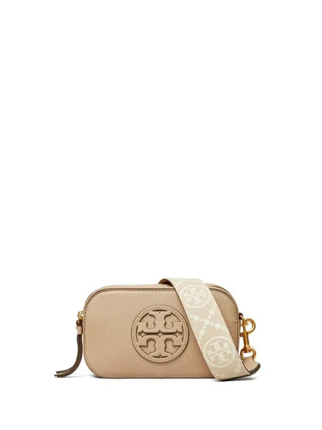 TORY BURCH `miller` Mini Crossbody Bag In Beige Product Image