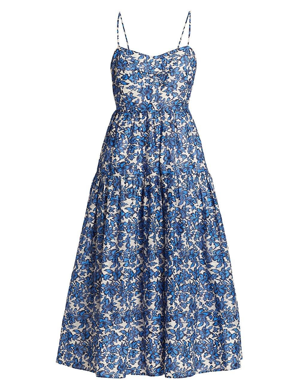 Womens Verona Floral Cotton Midi-Dress Product Image