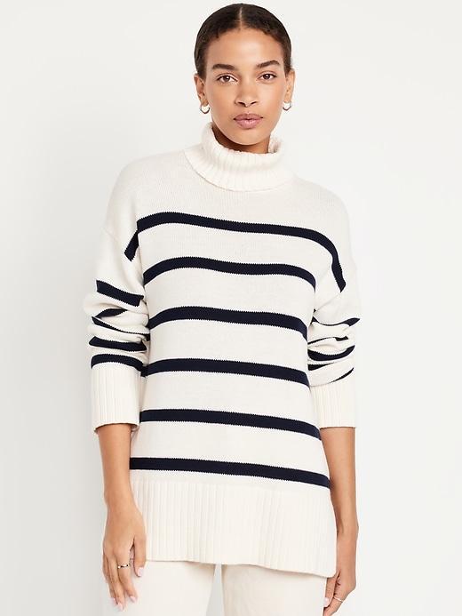 Turtleneck Tunic Sweater Product Image