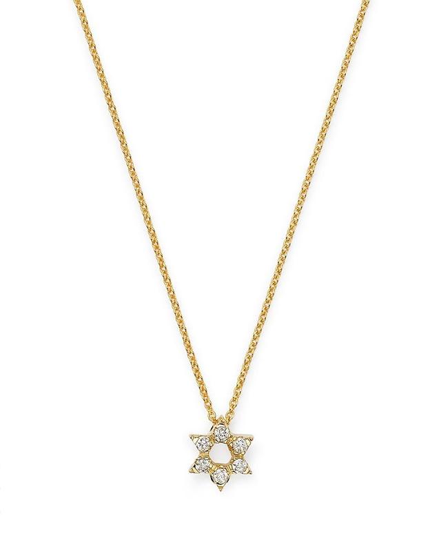 Roberto Coin 18K White Gold Star of David Pendant Necklace with Diamonds, 16-18 Product Image