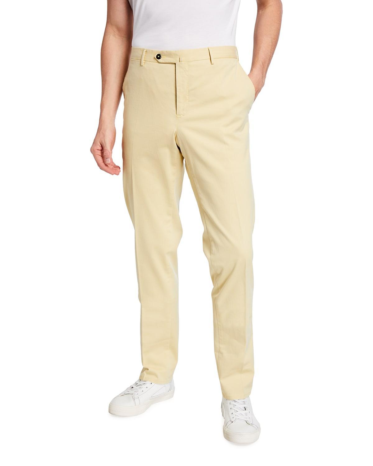 PT Torino Men's Delave Stretch-Cotton Chino Pants - Size: 52 EU (36R US) - YELLOW Product Image