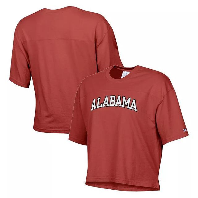 Womens Champion Crimson Alabama Crimson Tide Vintage Wash Boxy Crop T-Shirt Product Image